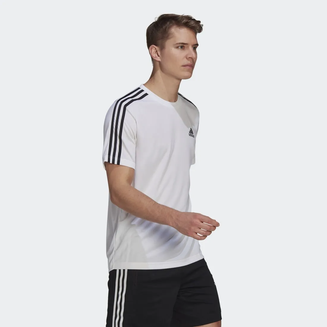 adidas AEROREADY Designed to Move Sport 3-Stripes Men's Tee