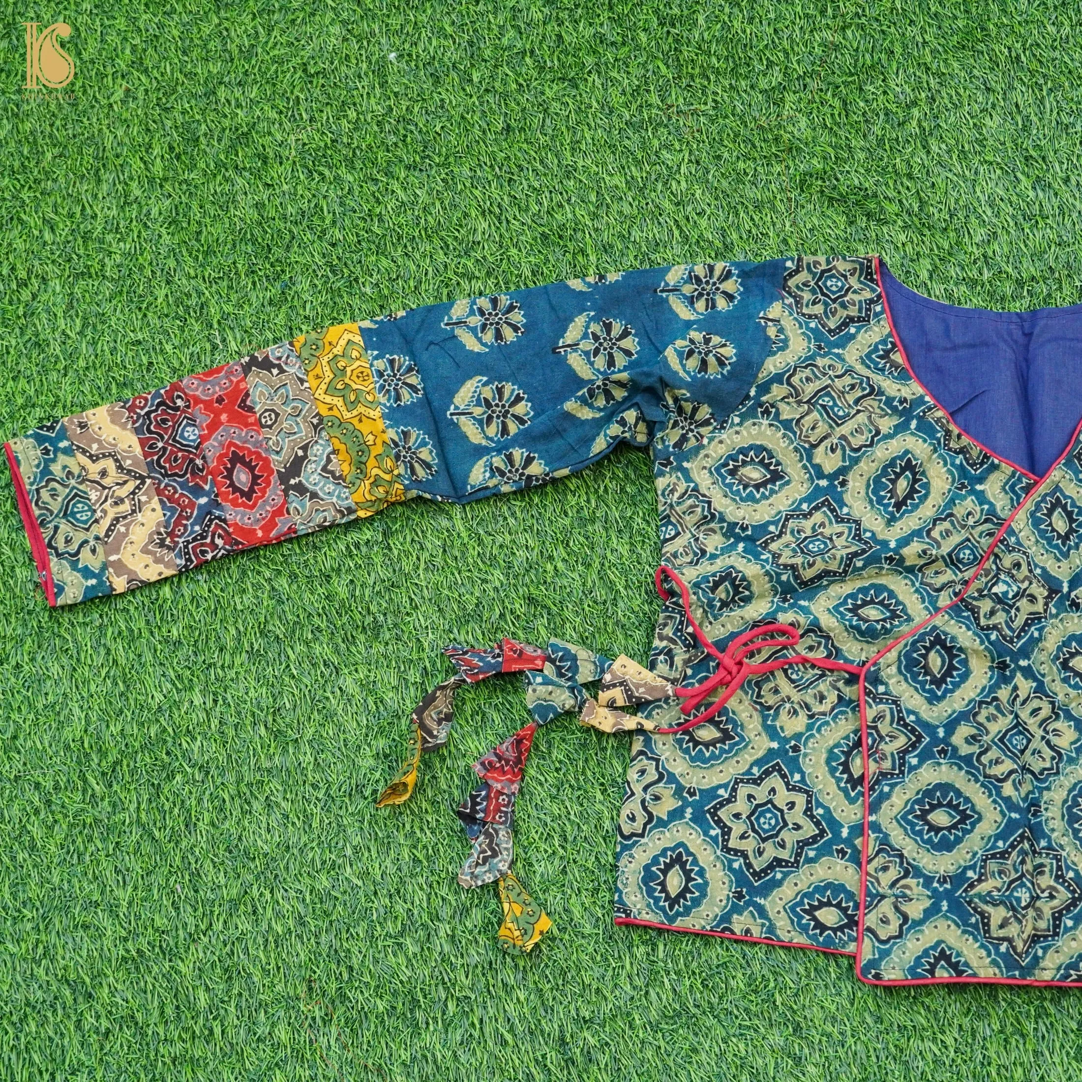 Ajrakh Pure Cotton Stitched Blouse