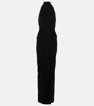 Alaia Halterneck draped gown