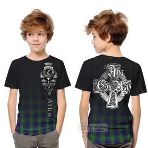 Alexander Tartan Kid T-Shirt Featuring Alba Gu Brath Family Crest Celtic Inspired