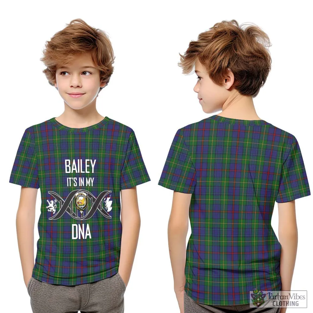 Bailey Tartan Kid T-Shirt with Family Crest DNA In Me Style