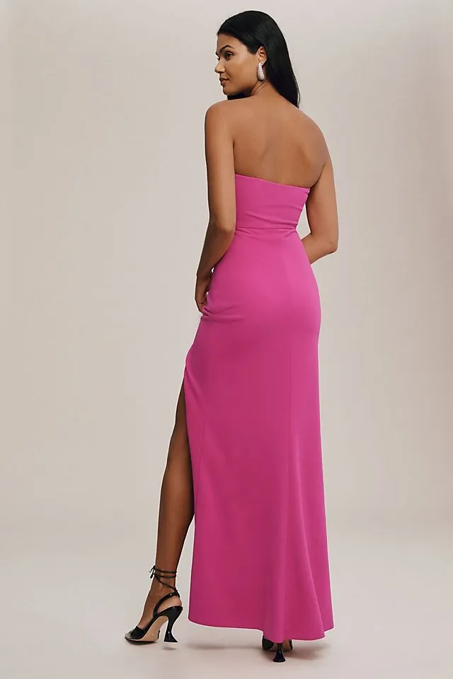 Bhldn Adalynn Strapless Stretch Crepe Maxi Dress, Pink
