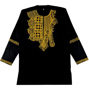 Black & Gold Men’s Long-sleeve Top