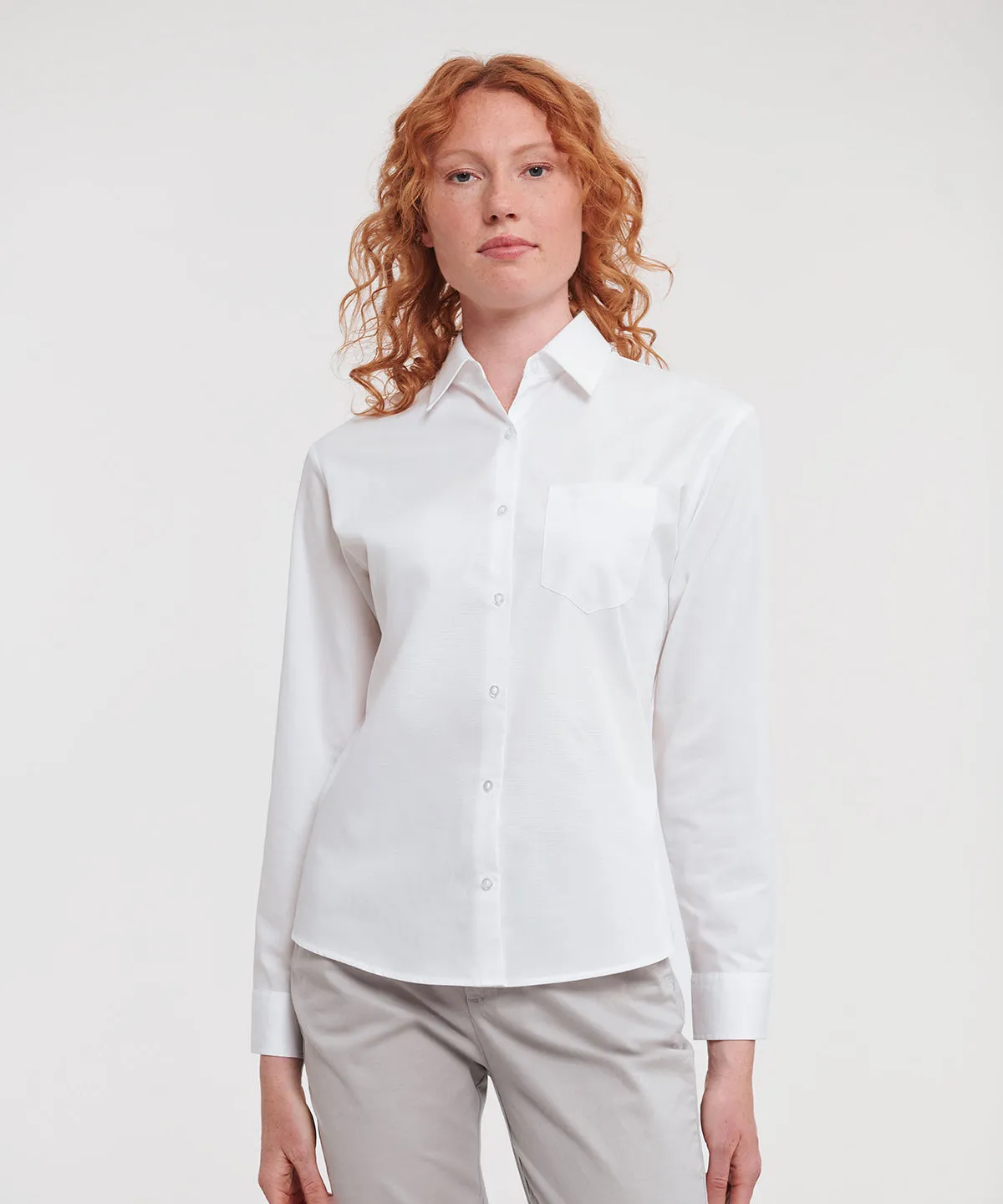 Black - Women's long sleeve 100% cotton poplin shirt