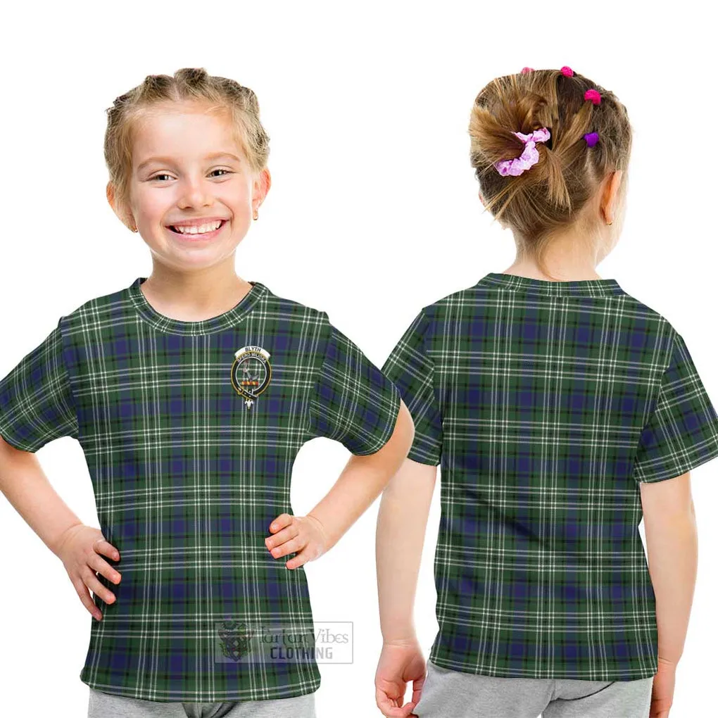 Blyth Tartan Kid T-Shirt with Family Crest