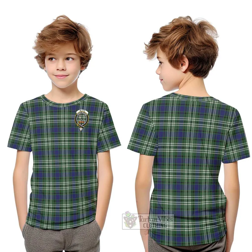 Blyth Tartan Kid T-Shirt with Family Crest