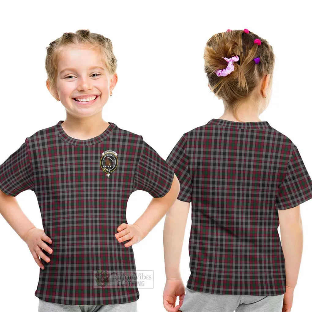 Borthwick Tartan Kid T-Shirt with Family Crest