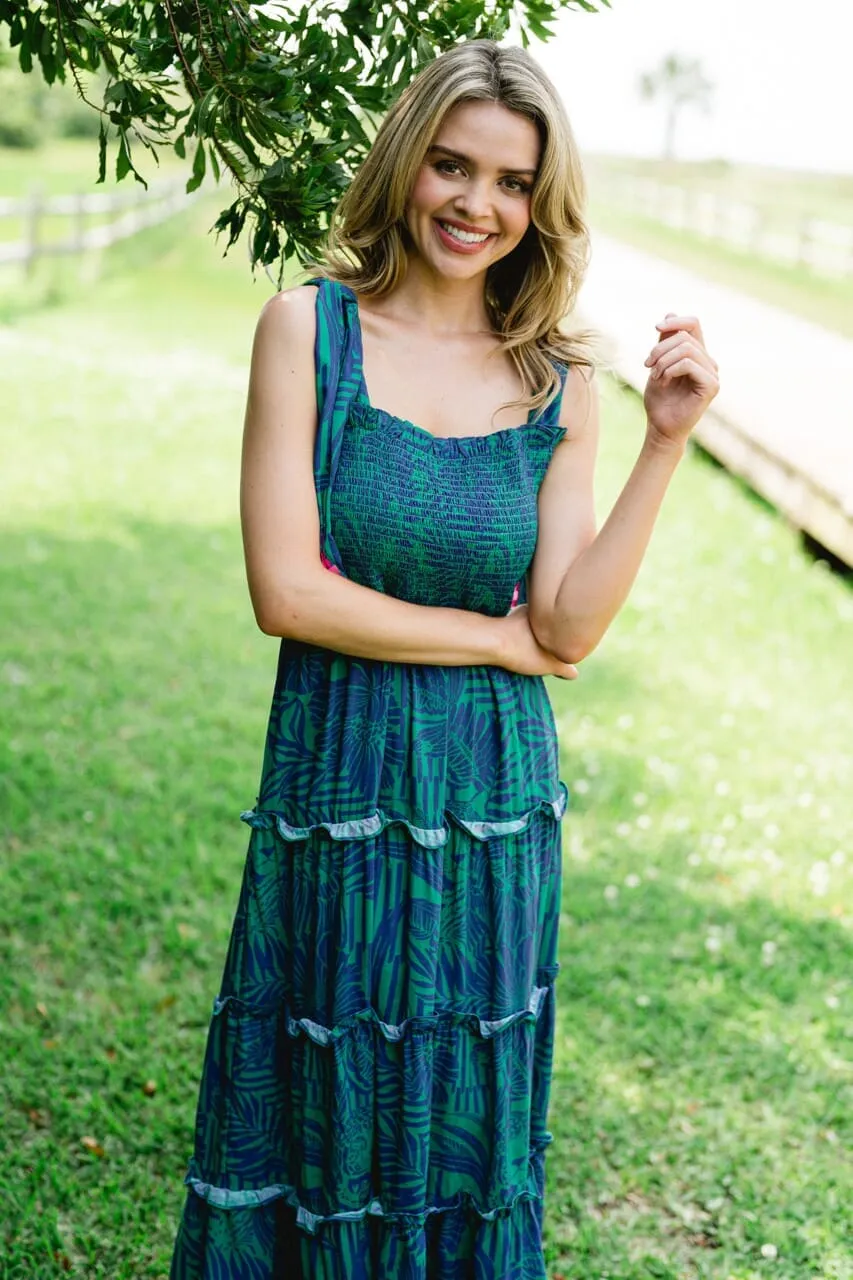 Brooks Tie Shoulder Maxi Dress