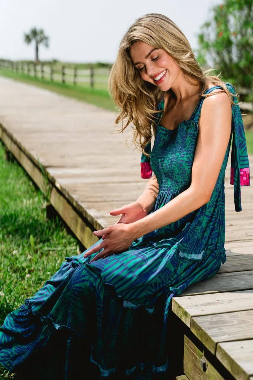 Brooks Tie Shoulder Maxi Dress