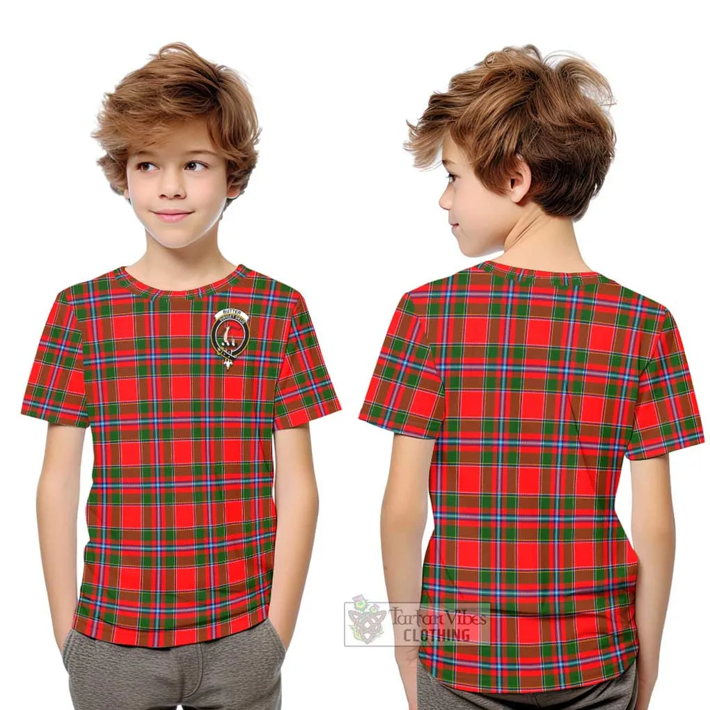 Butter Tartan Kid T-Shirt with Family Crest