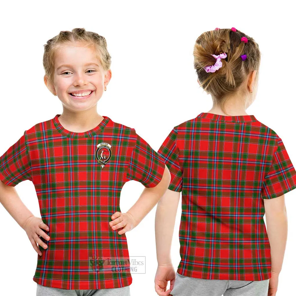 Butter Tartan Kid T-Shirt with Family Crest