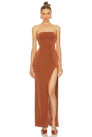 Camila Coelho Gracia Maxi Dress, Dark Brown