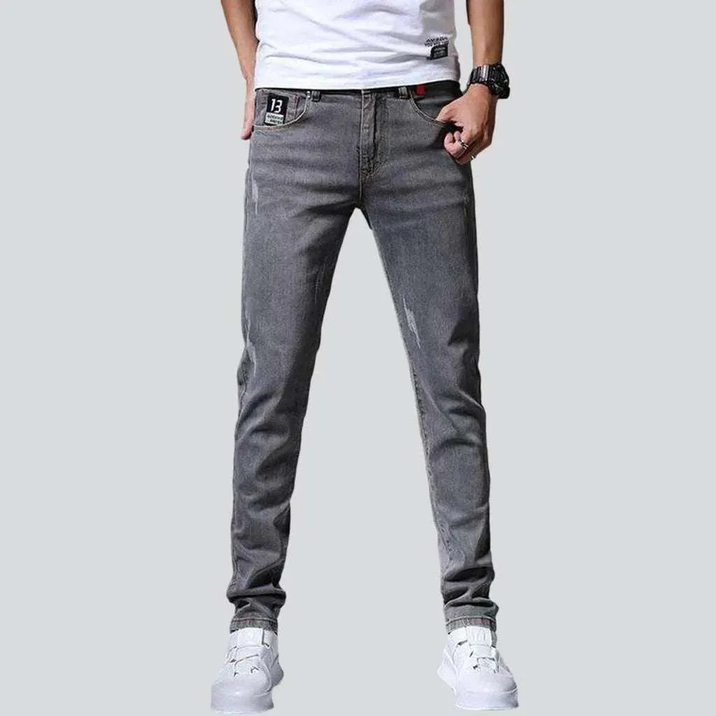 Casual slim fit men's jeans