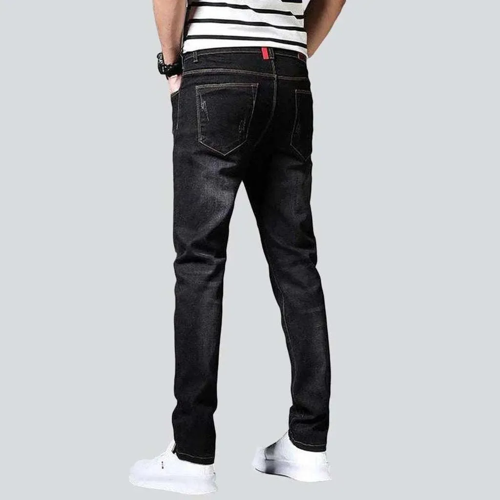 Casual slim fit men's jeans