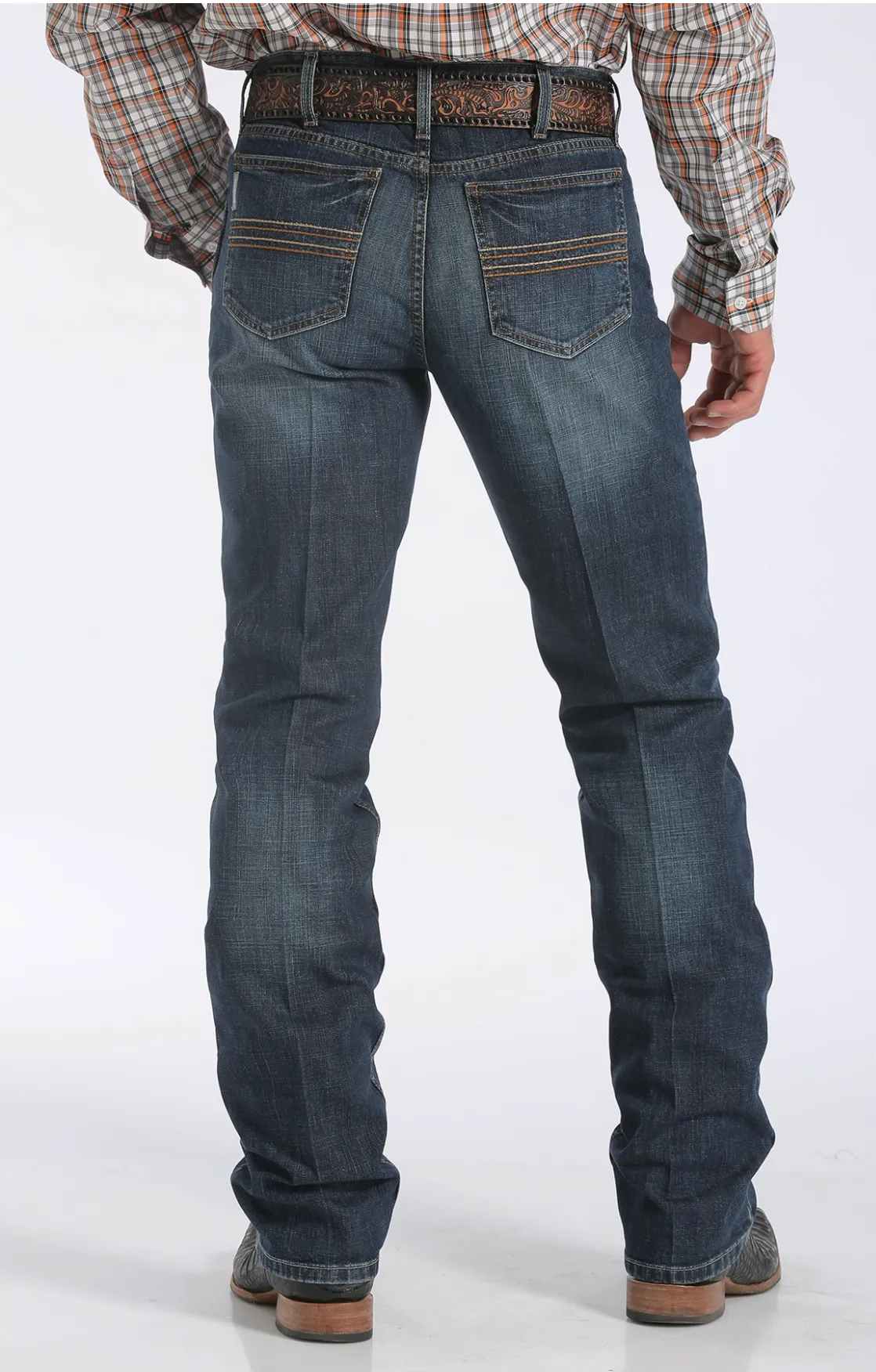 CINCH SILVER LABEL - MEN'S DARK STONEWASH SLIM FIT DENIM JEANS