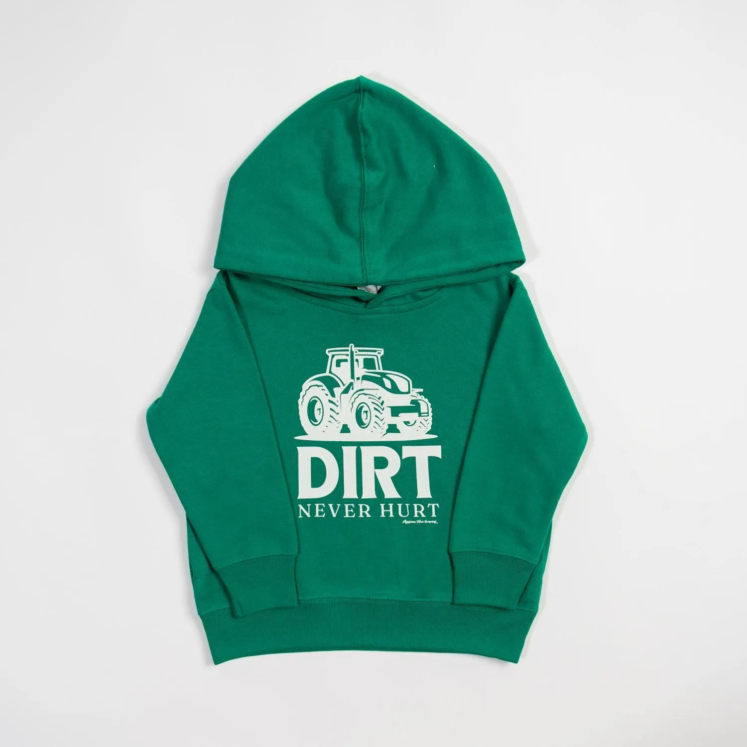 Dirt Never Hurt Green Toddler/Youth Hoodie