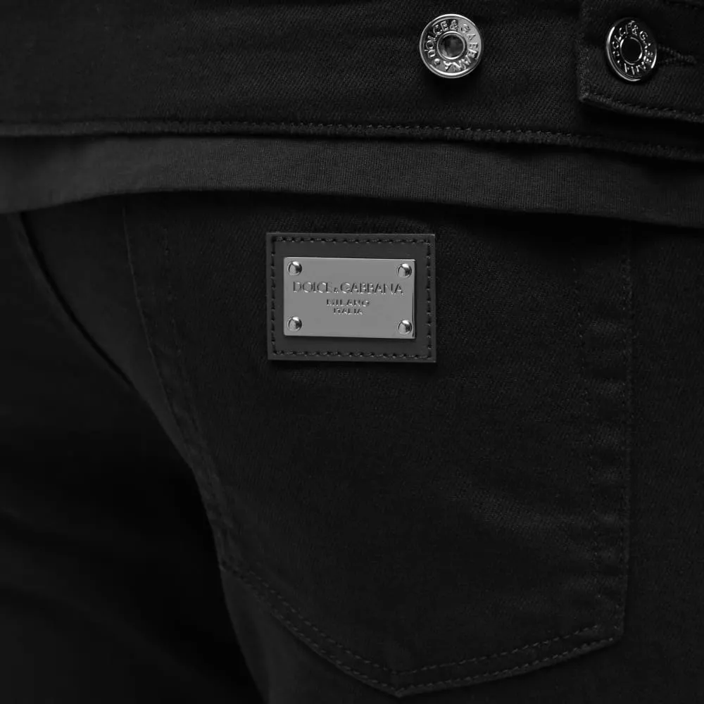 Dolce & Gabbana Slim Fit Denim Jeans, Black