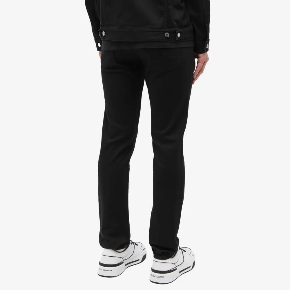 Dolce & Gabbana Slim Fit Denim Jeans, Black