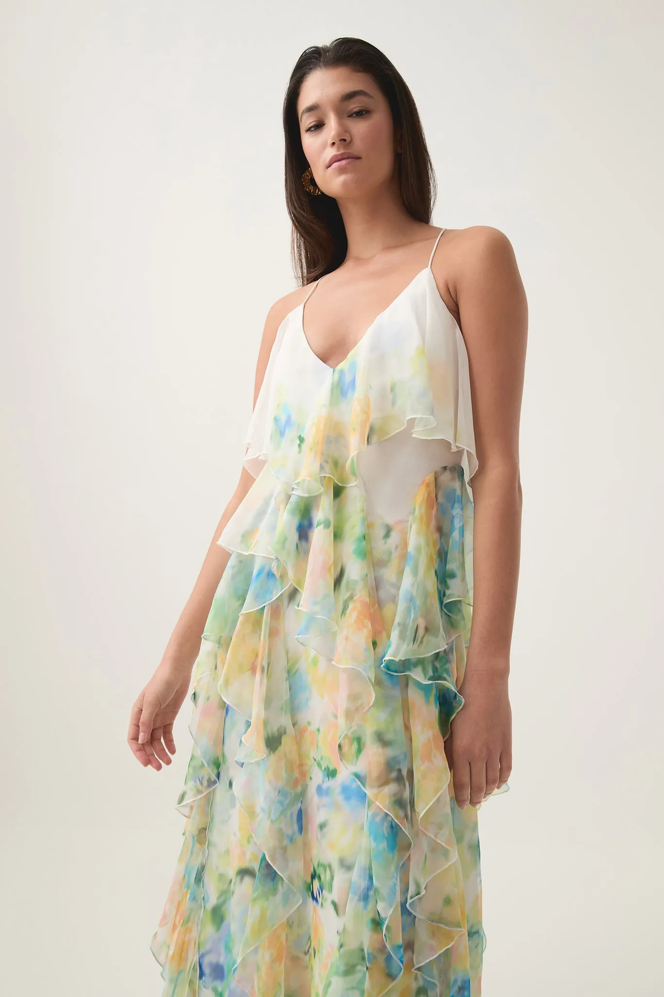 Dreamscape Frill Maxi Dress
