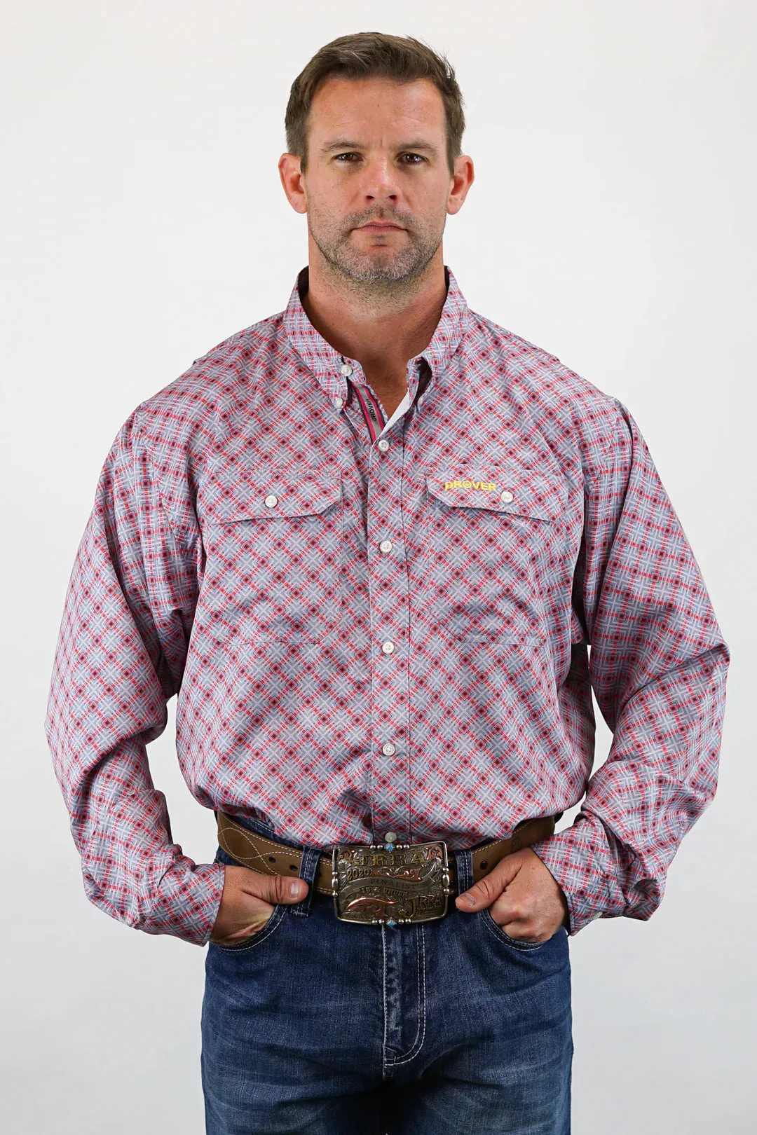 Drover Corral Vented Long Sleeve Button-Down