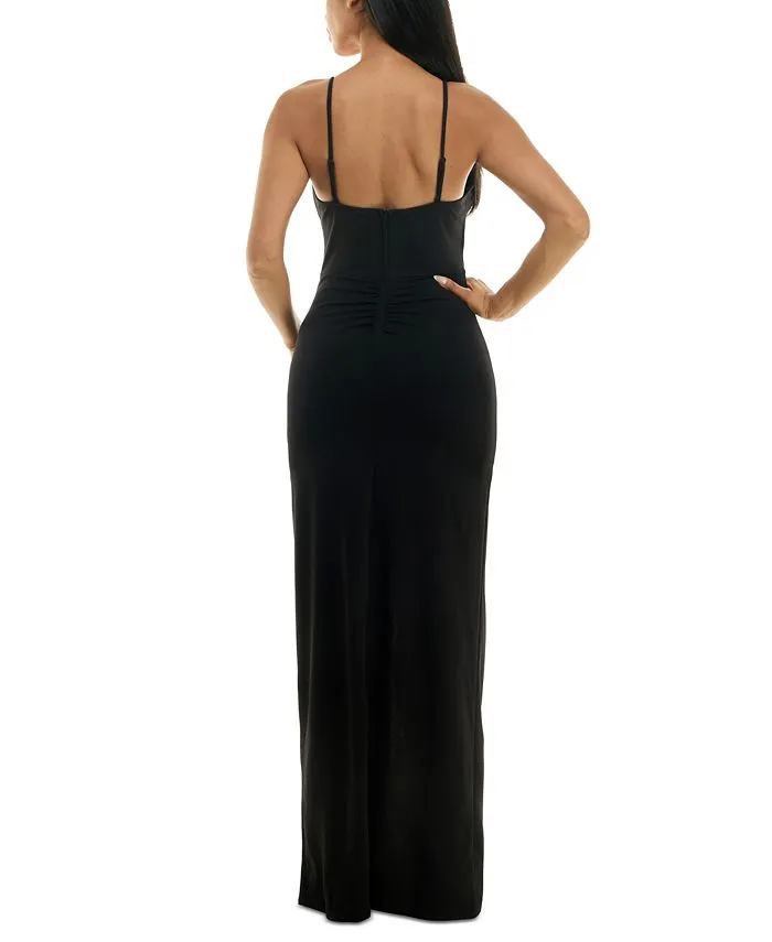 Emerald Sundae Sleeveless Pleated Maxi Dress, Black