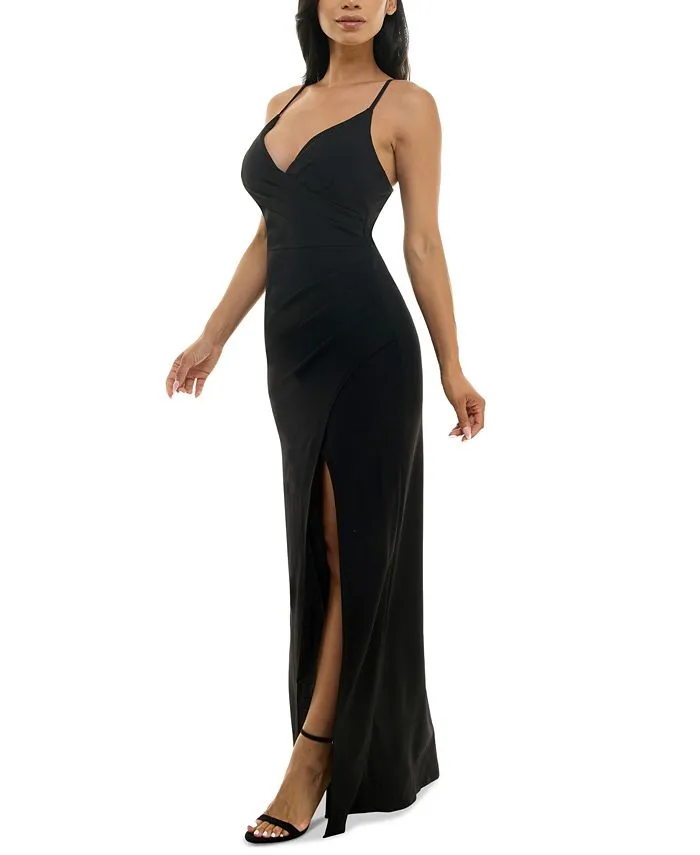 Emerald Sundae Sleeveless Pleated Maxi Dress, Black