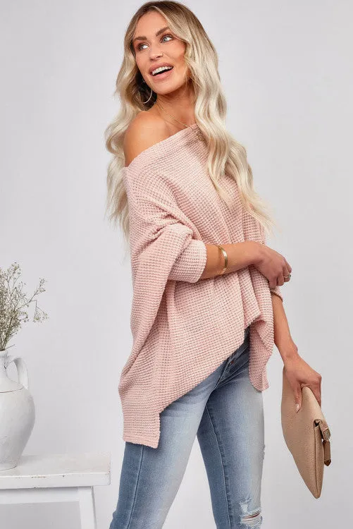 Fall Poncho Top - Pink