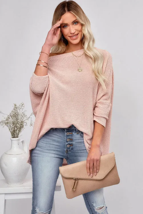 Fall Poncho Top - Pink