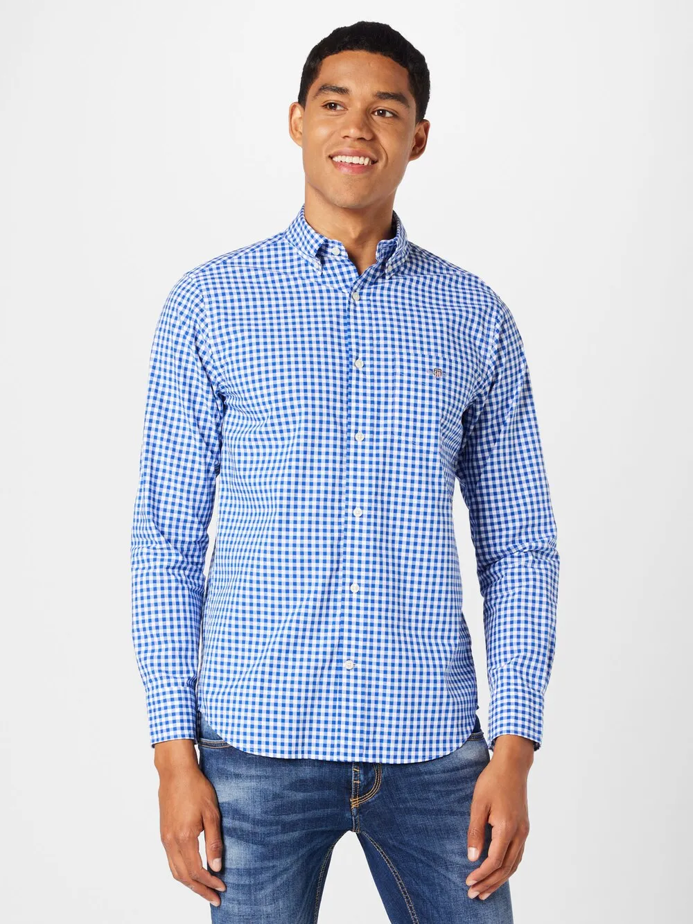 Gant Regular Fit Button Down Shirt, Blue