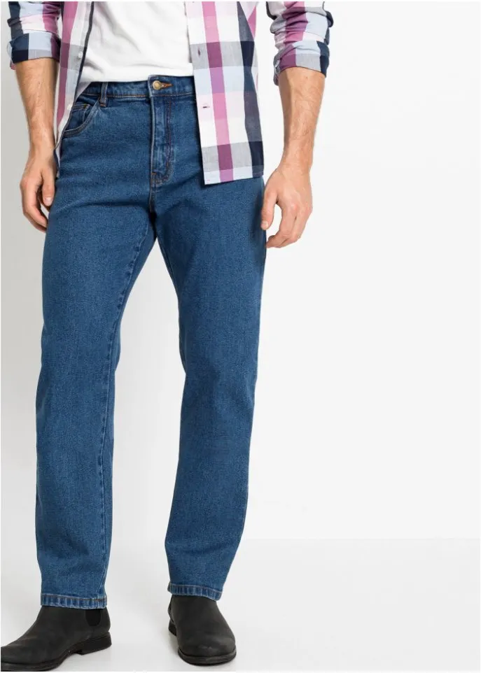 John Baner Jeanswear Regular Fit Stretch Straight Jeans, Blue