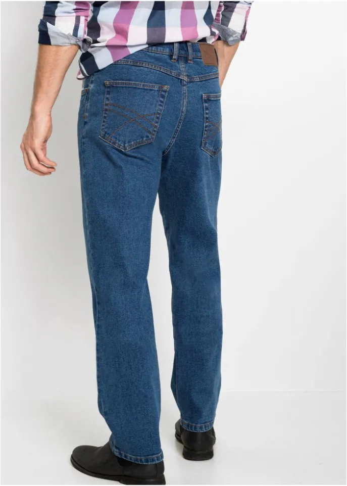 John Baner Jeanswear Regular Fit Stretch Straight Jeans, Blue