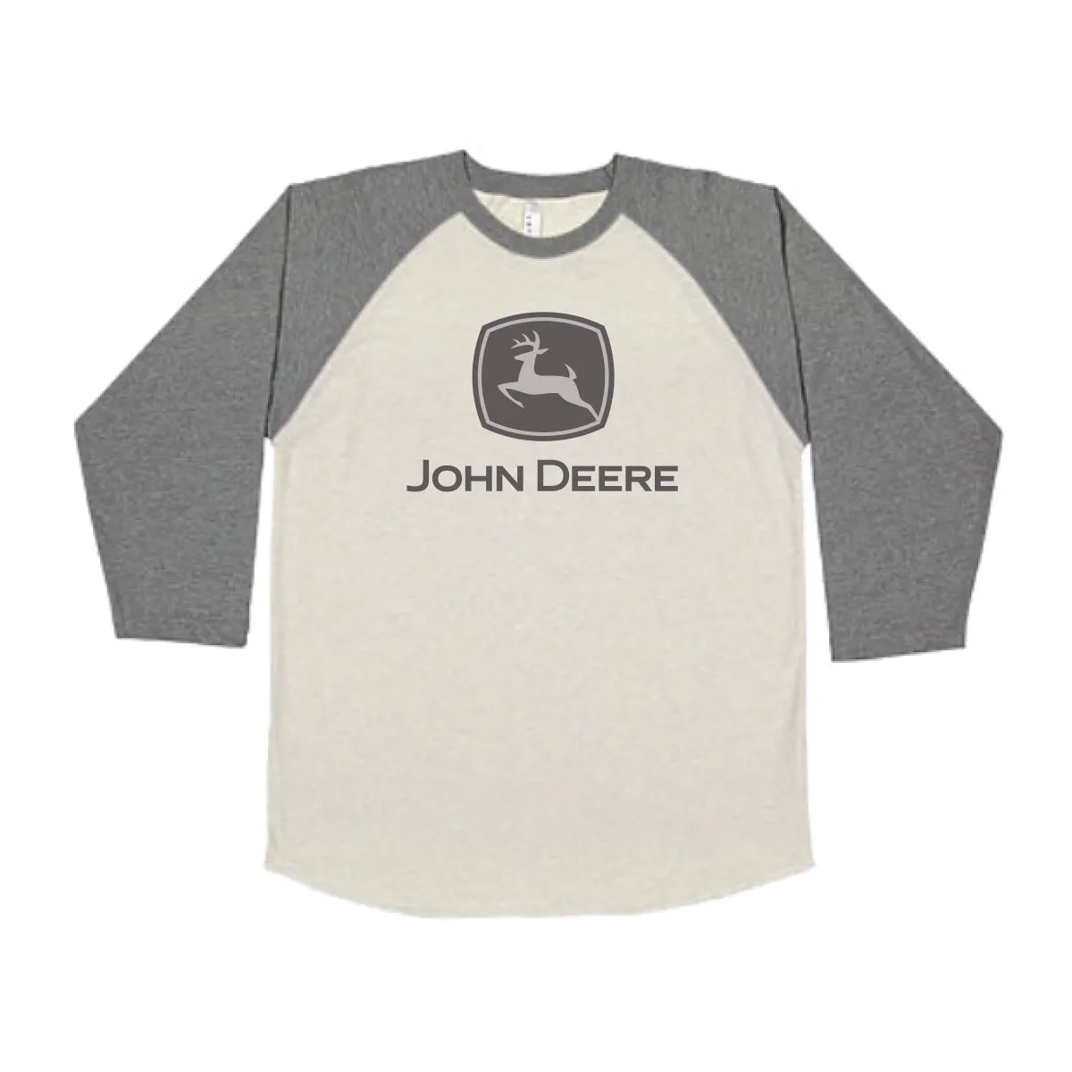 John Deere Toddler Charcoal Sleeve Logo 3/4 Tee