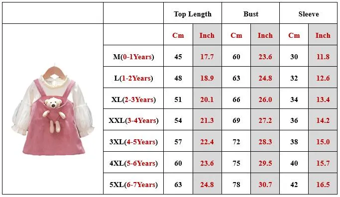 Kid Dress Girl Princess Pocket Bear Gift Birthday Party Long Sleeve Dress - BTGD8494