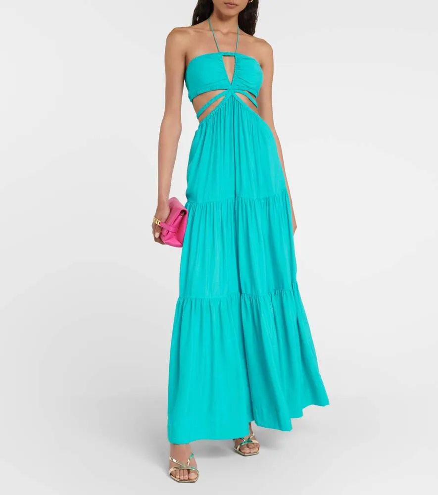 Laurel halterneck maxi dress SIMKHAI, blue