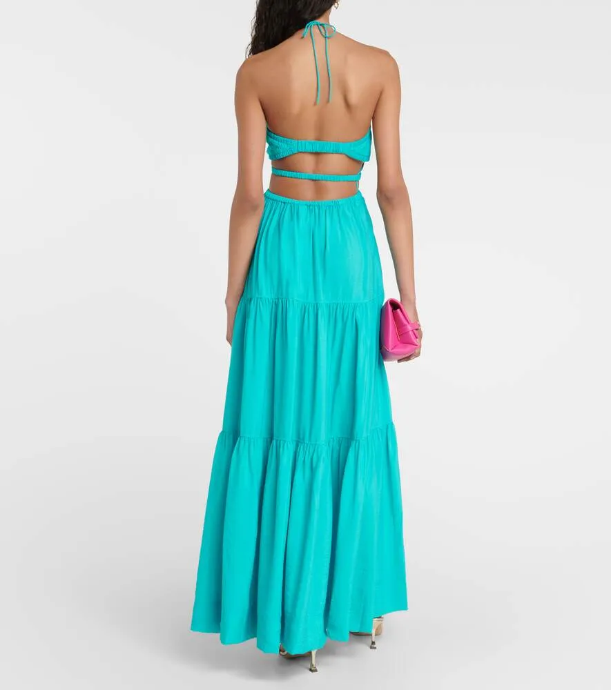 Laurel halterneck maxi dress SIMKHAI, blue