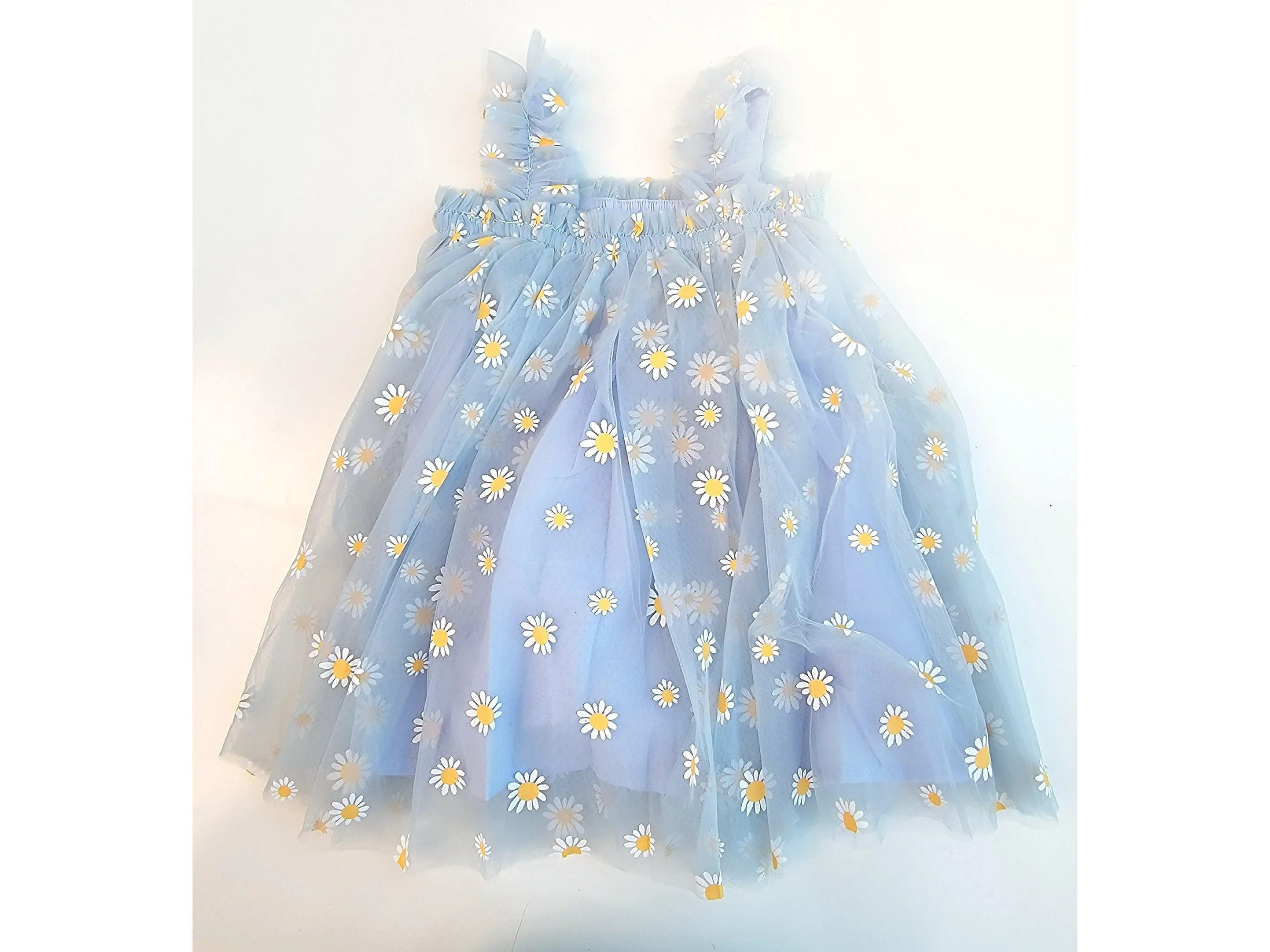 Light Blue Tulle Dress | Baby Tulle Dress | Daisies Tutu , Flower Girl tutu