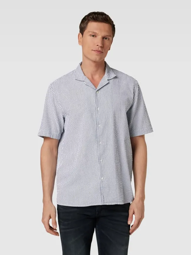 McNeal Striped Regular Fit Casual Shirt, White
