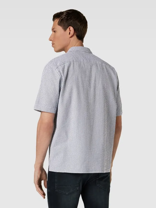 McNeal Striped Regular Fit Casual Shirt, White