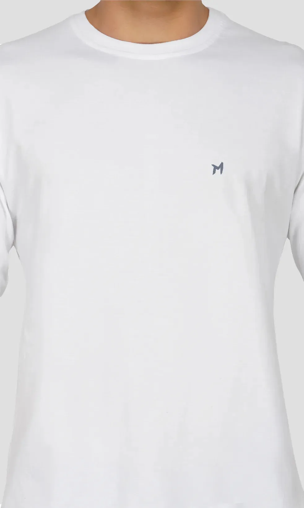 Mebadass Cotton Men's OverSized/Baggy Dropshoulder T-shirts - White