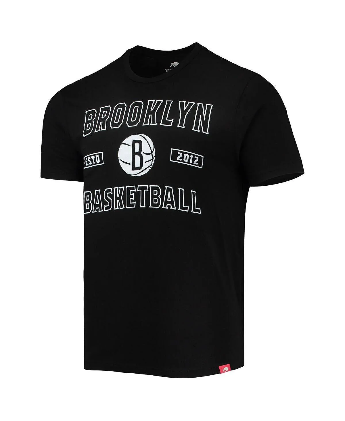 Men's black brooklyn nets tri-blend Sportiqe T-shirt, black