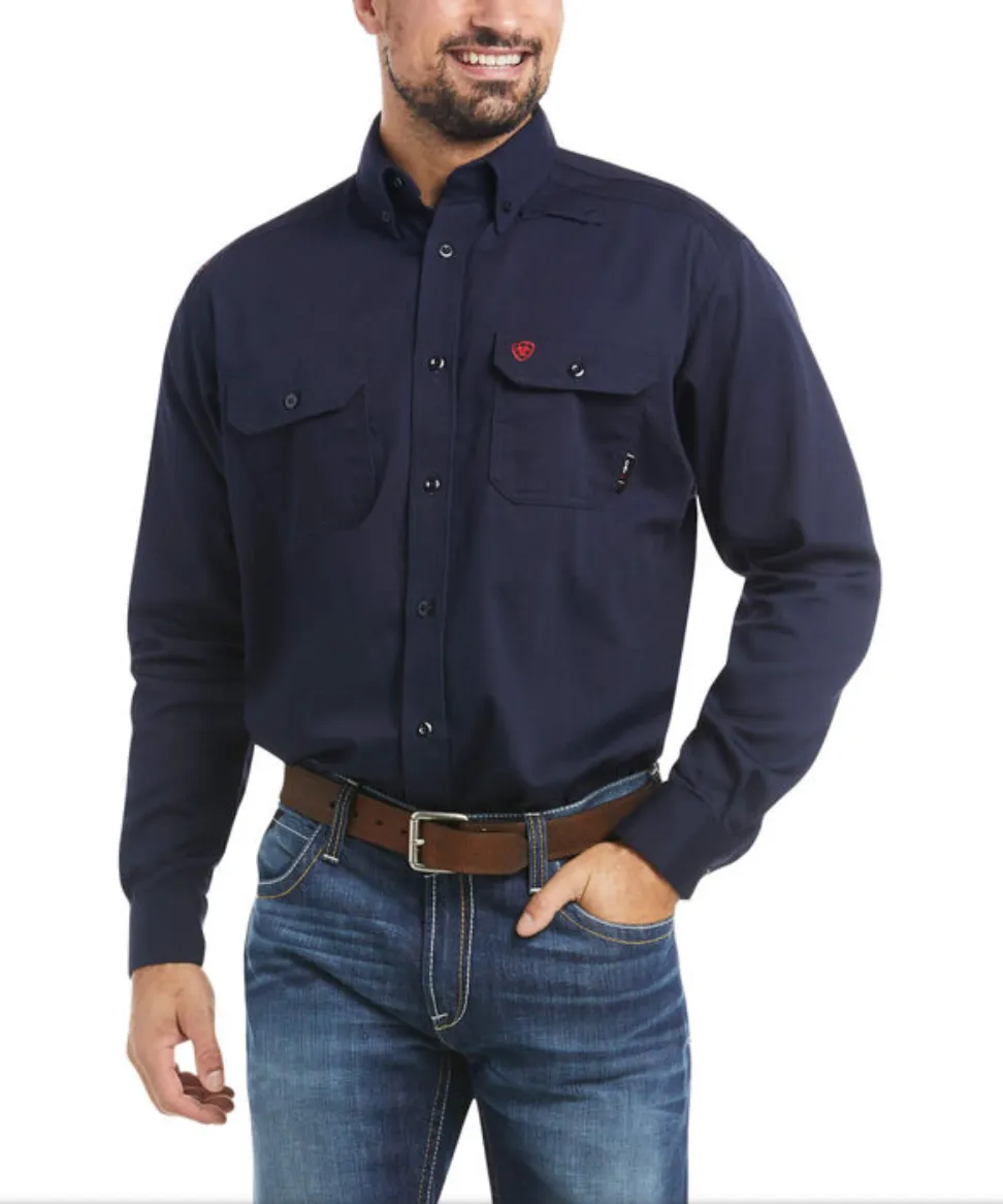 MEN'S NAVY FR WORK SHIRT