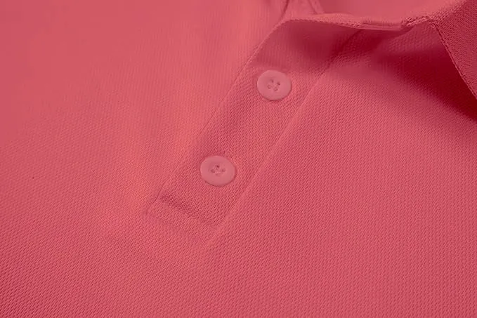 Men's Regular Fit Polo Neck Half Sleeve Solid Uniform T-Shirt | Polo T-Shirt for Men (Carrot)