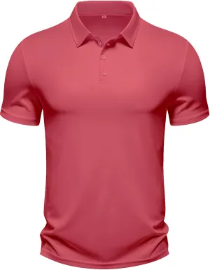 Men's Regular Fit Polo Neck Half Sleeve Solid Uniform T-Shirt | Polo T-Shirt for Men (Carrot)