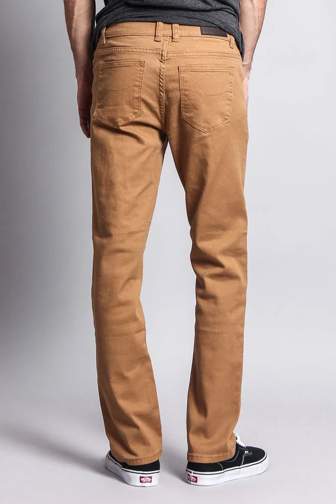 Men's Slim Fit Colored Jeans (Wheat)