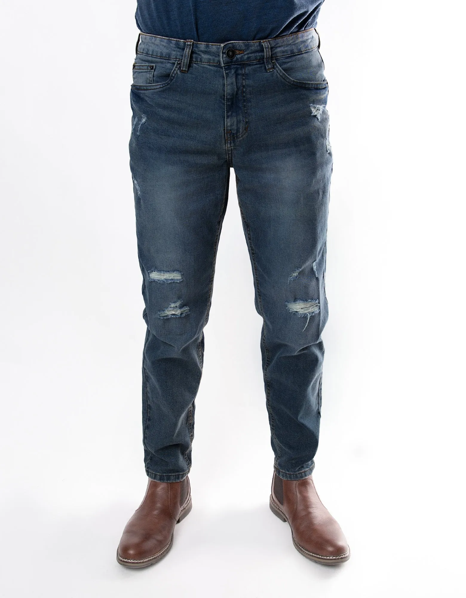 MEN'S SLITHER RIPPED SLIM FIT JEANS