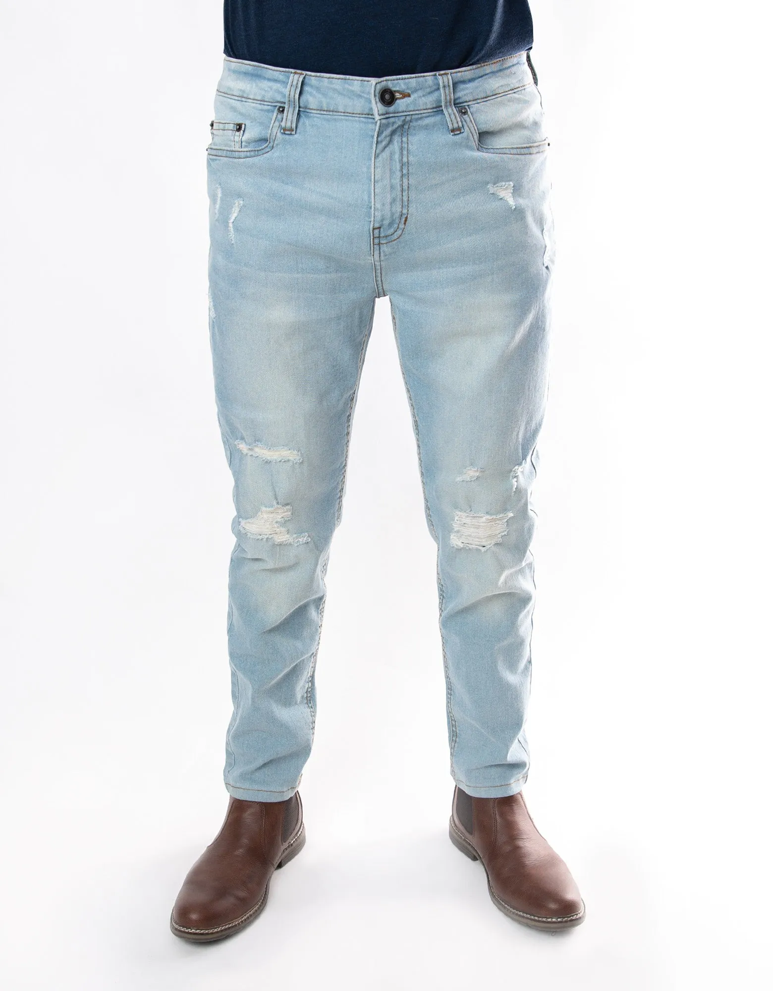 MEN'S SLITHER RIPPED SLIM FIT JEANS