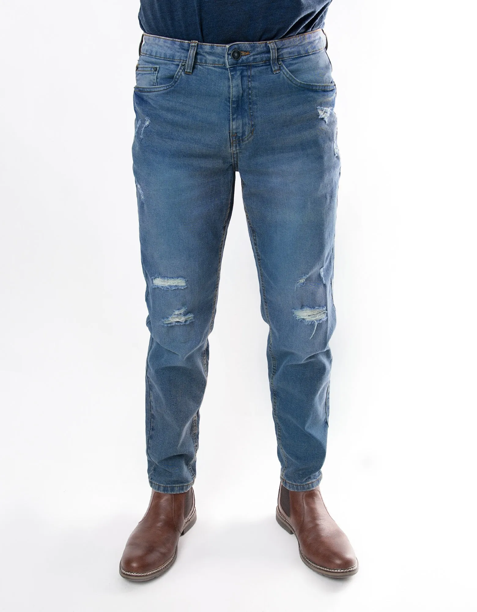 MEN'S SLITHER RIPPED SLIM FIT JEANS