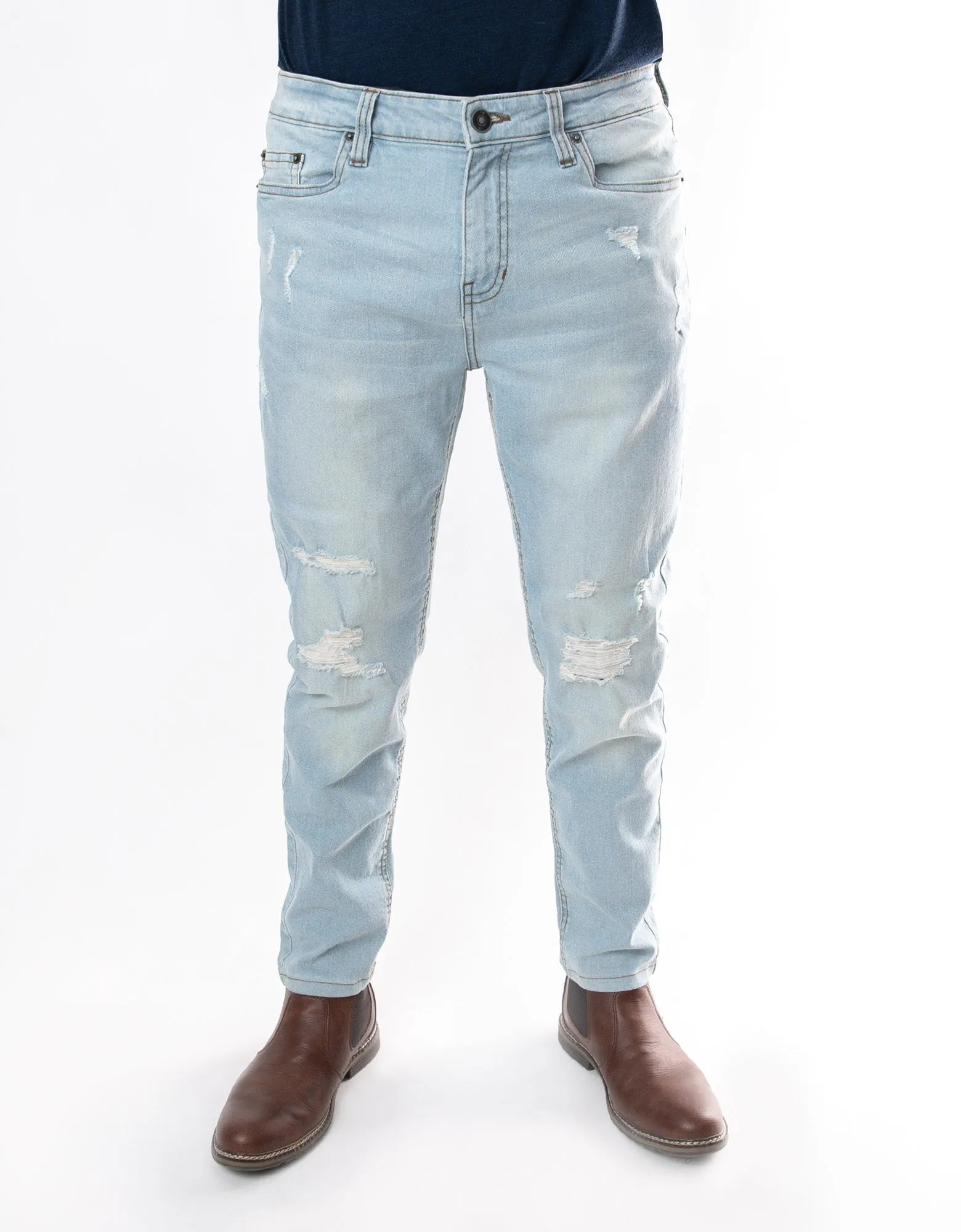 MEN'S SLITHER RIPPED SLIM FIT JEANS