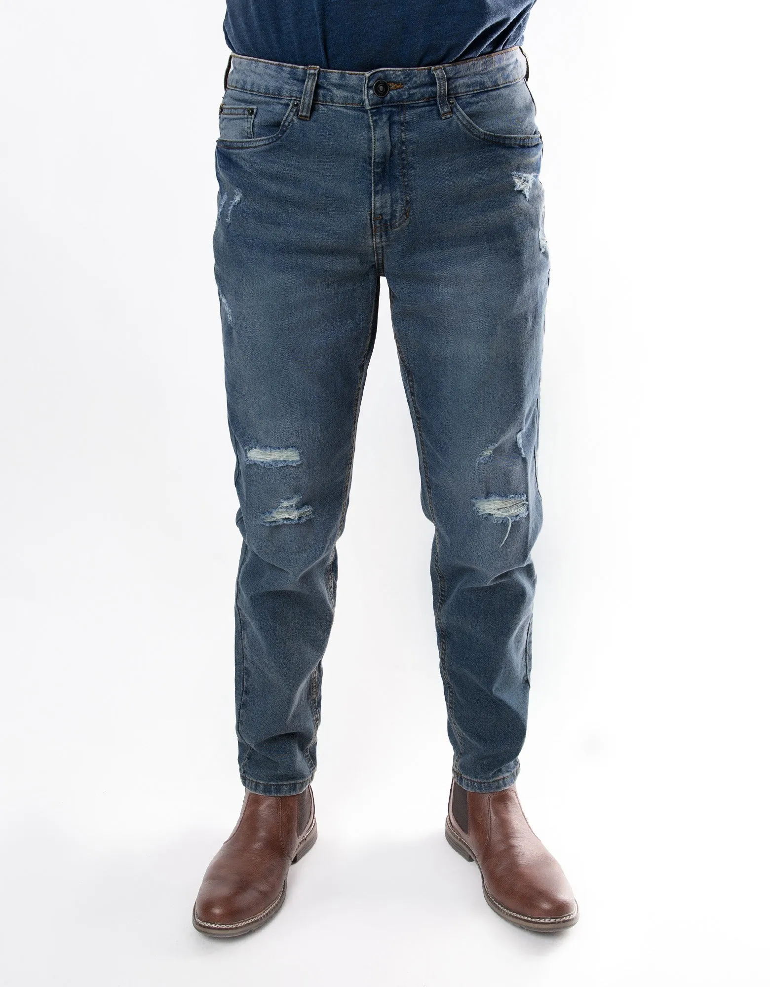 MEN'S SLITHER RIPPED SLIM FIT JEANS