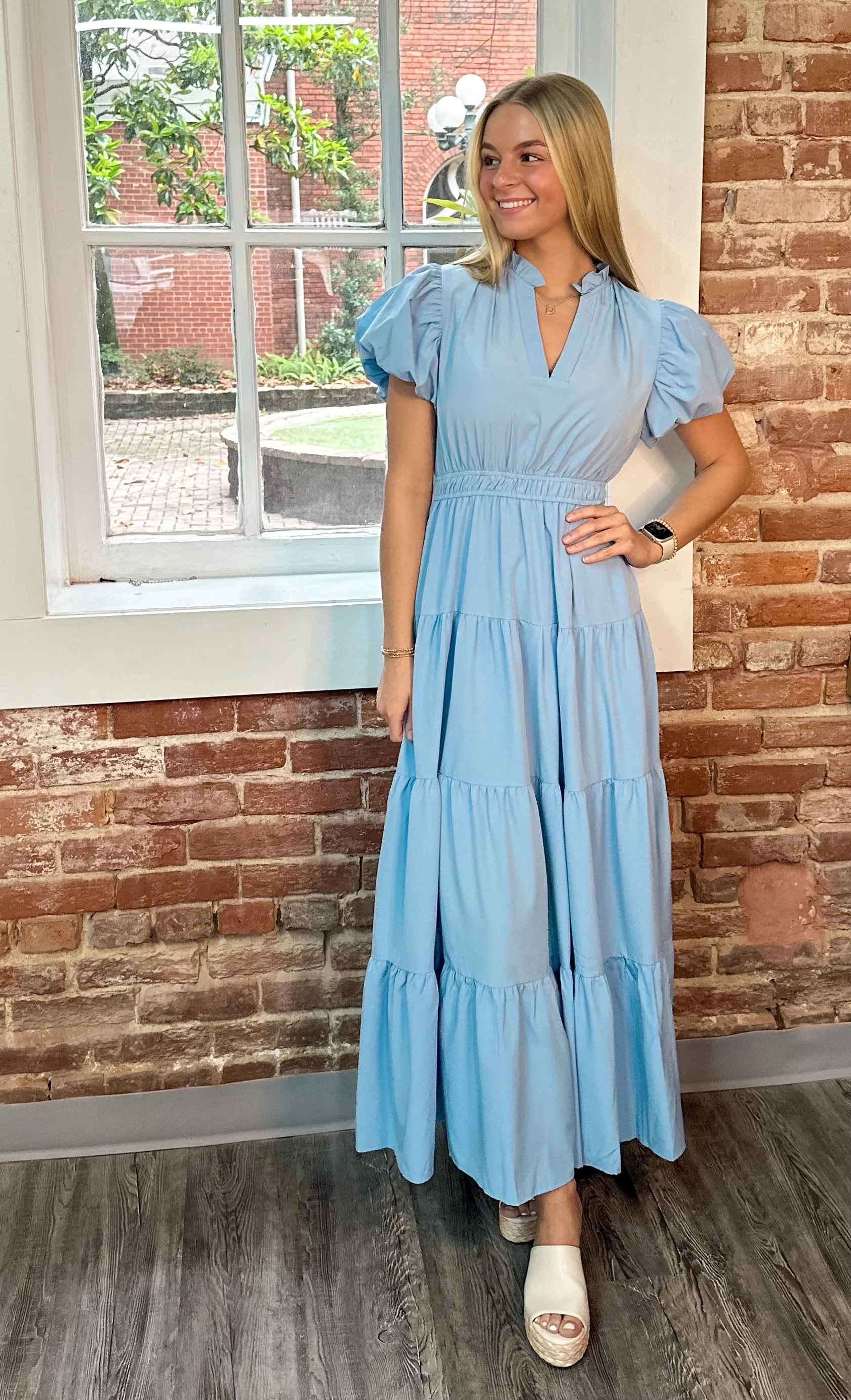 Michelle Maxi Dress in Light Blue